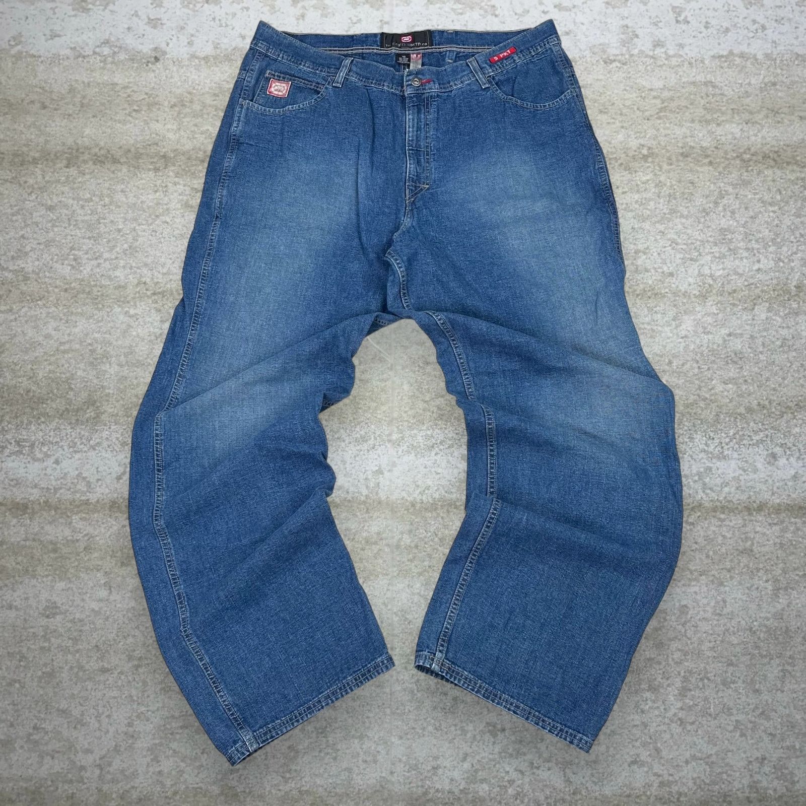 Ecko Unltd. Vintage Y2K Ecko Skater Wide Leg Jeans 40x34 Baggy Dark Wash Size US 40 / EU 56 - 2 Thumbnail