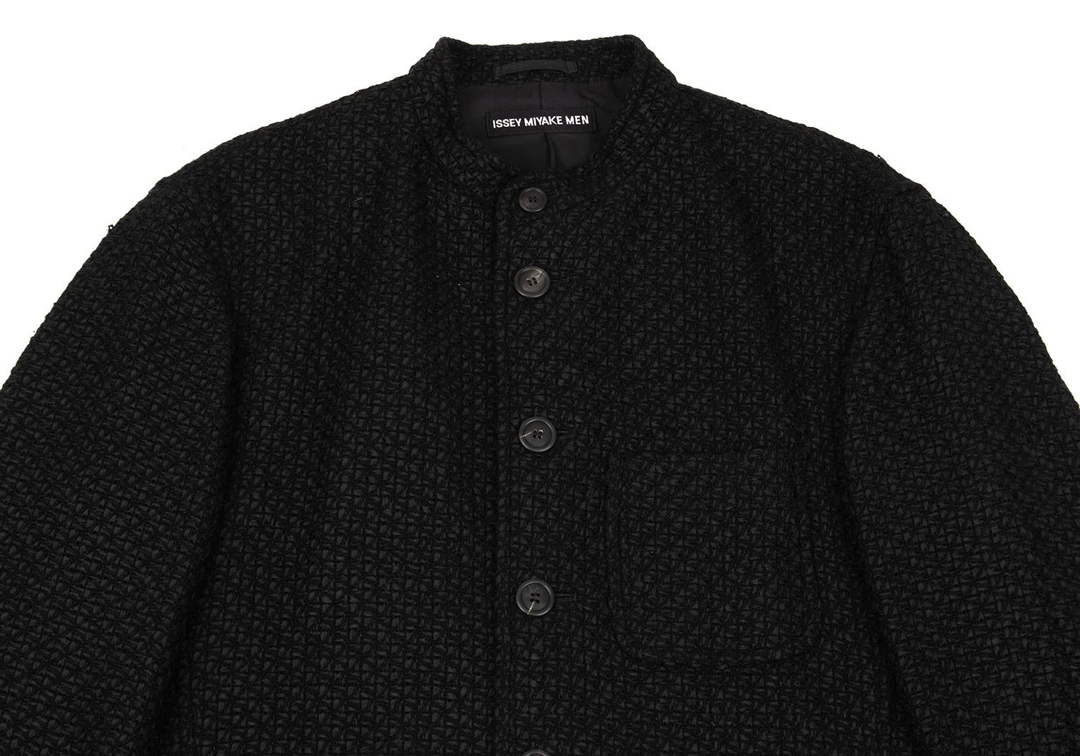 Issey Miyake Band Collar Jacket in Black - Size 2 Size US M / EU 48-50 / 2 - 2 Thumbnail