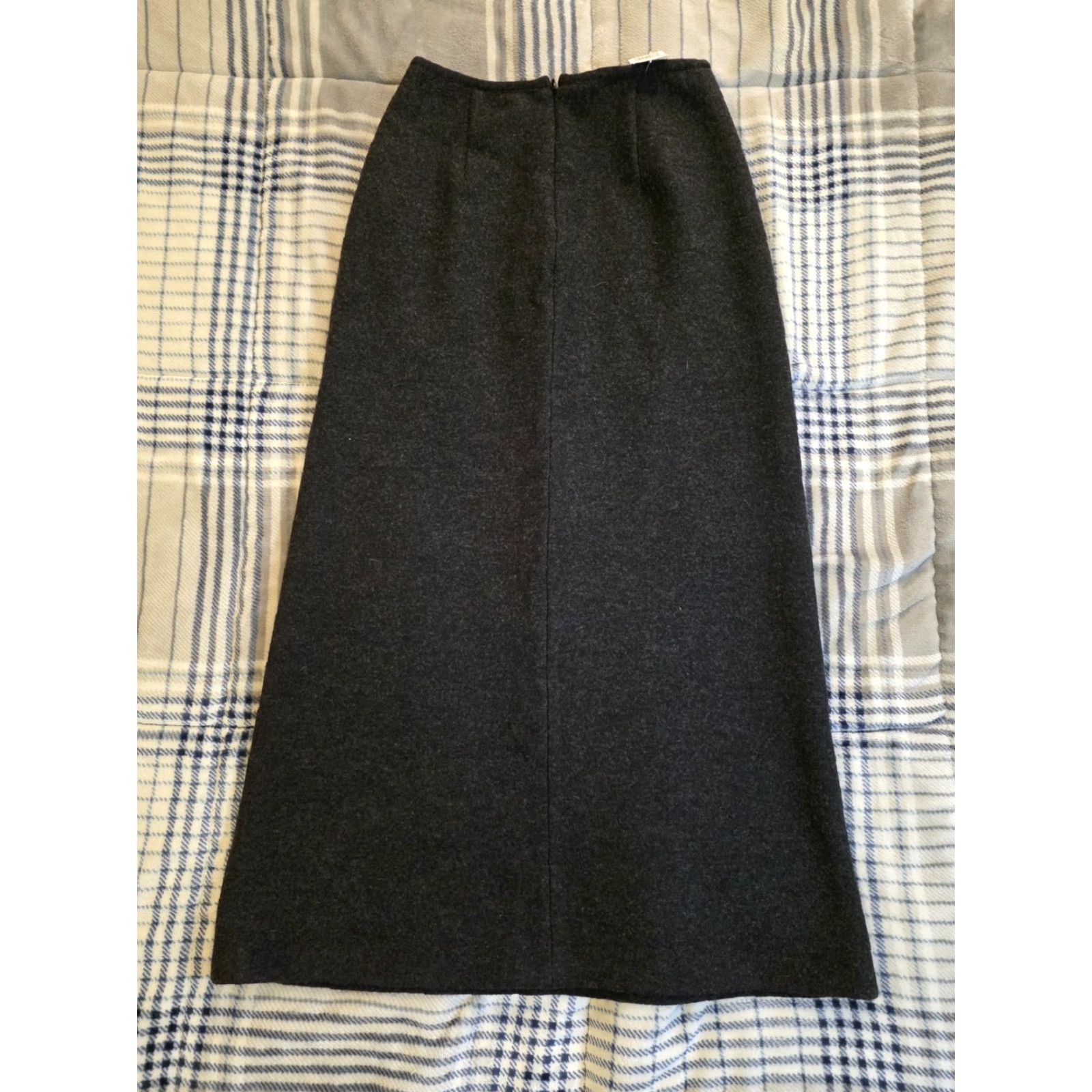 Vintage Geiger Skirt A-Line Calf Length Wool Dark Grey Women EU 36 Small NWT Vintage Size 25" / US 0 / IT 36 - 2 Thumbnail