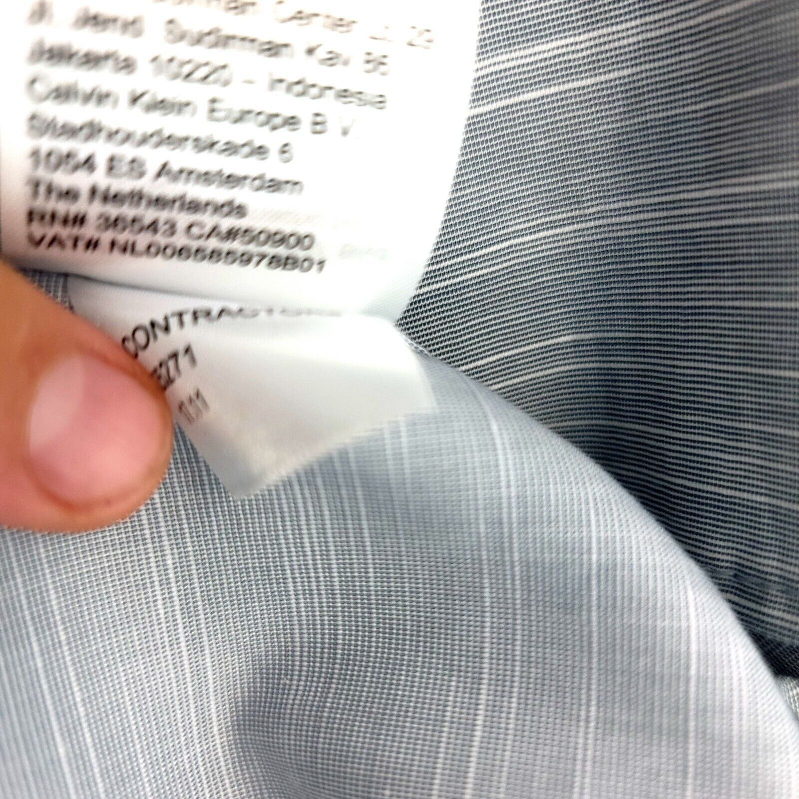 Calvin Klein Calvin Klein Gray Blue 2XL Button Front Dress Shirt Cotton C Size US XXL / EU 58 / 5 - 10 Thumbnail