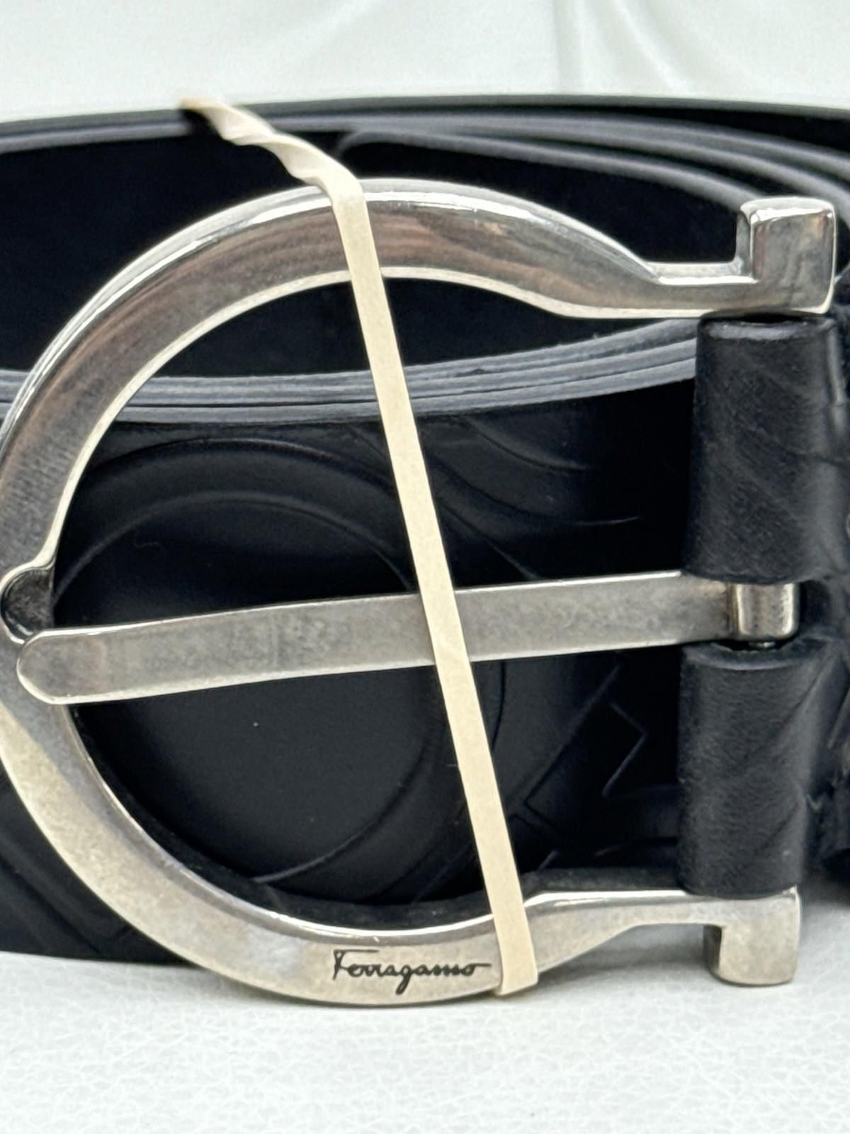 Salvatore Ferragamo SALVATORE FERRAGAMO - MENS BLK LEATHER BELT Size ONE SIZE - 10 Thumbnail