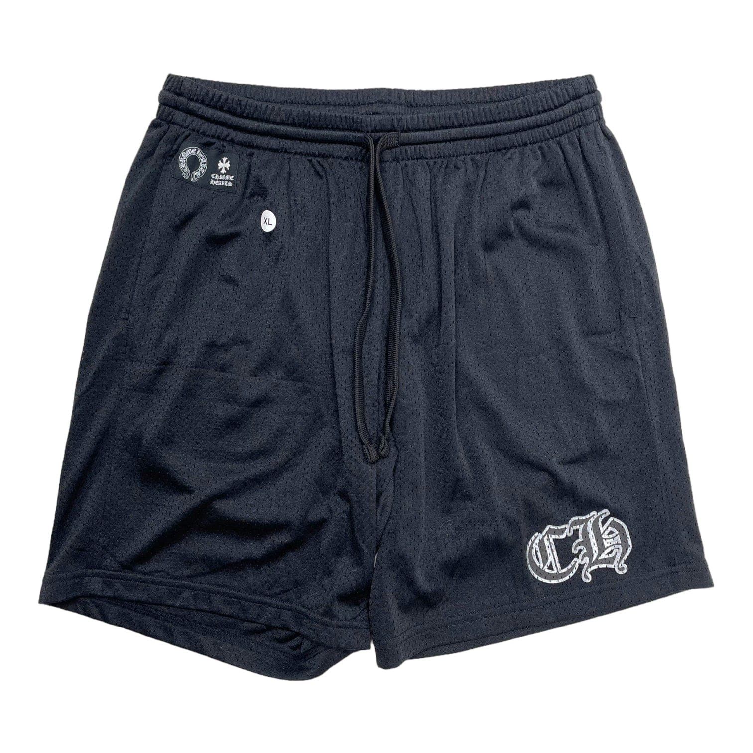 新品XL Chrome Hearts MESH VARSITY SHORTS Chrome Hearts Sports Mesh Varsity Shorts Black