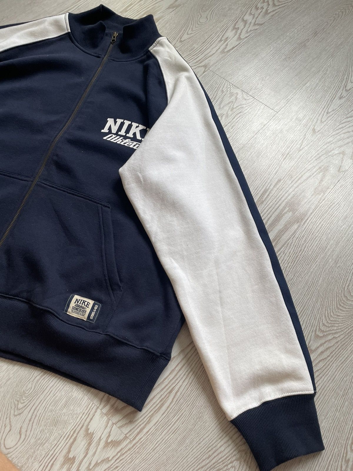 Nike × Vintage Vintage Nike Athletic Logo cotton jacket size xxl Size US XXL / EU 58 / 5 - 8 Thumbnail