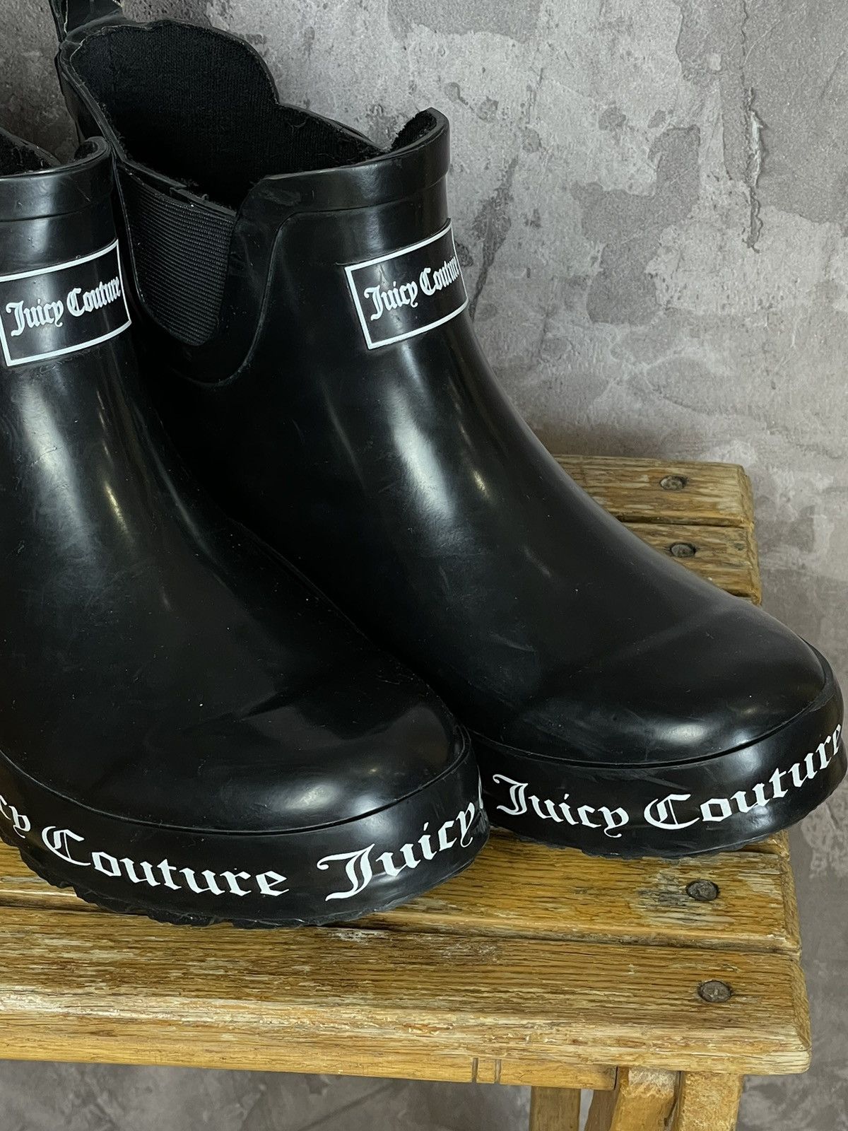 Juicy Couture Juicy Couture Y2K Balenciaga Style Big Heavy Rubber Boots Size US 8.5 / IT 38.5 - 2 Thumbnail