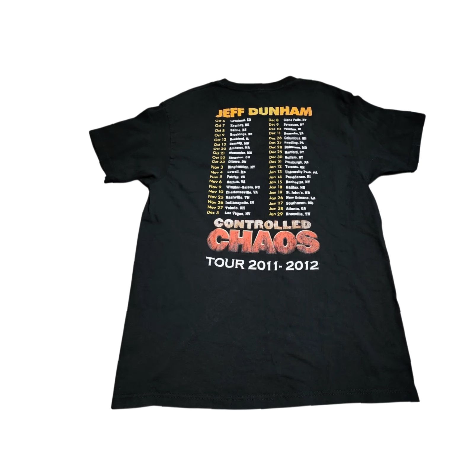 Vintage Jeff Dunham Controlled Chaos Tour 2012 T-Shirt Mens XL Black Graphic Tee Double-Sided Comedy Size US XL / EU 56 / 4 - 2 Thumbnail