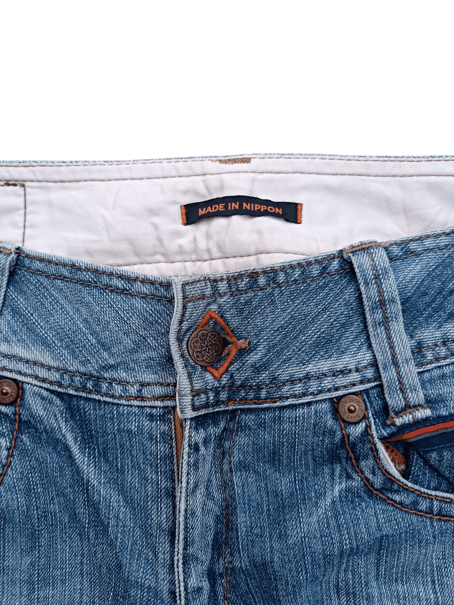 Japanese Brand SUPER FLARED🔥Et Boite Whiskers Faded Low Rise Boot Cut Size US 32 / EU 48 - 5 Thumbnail