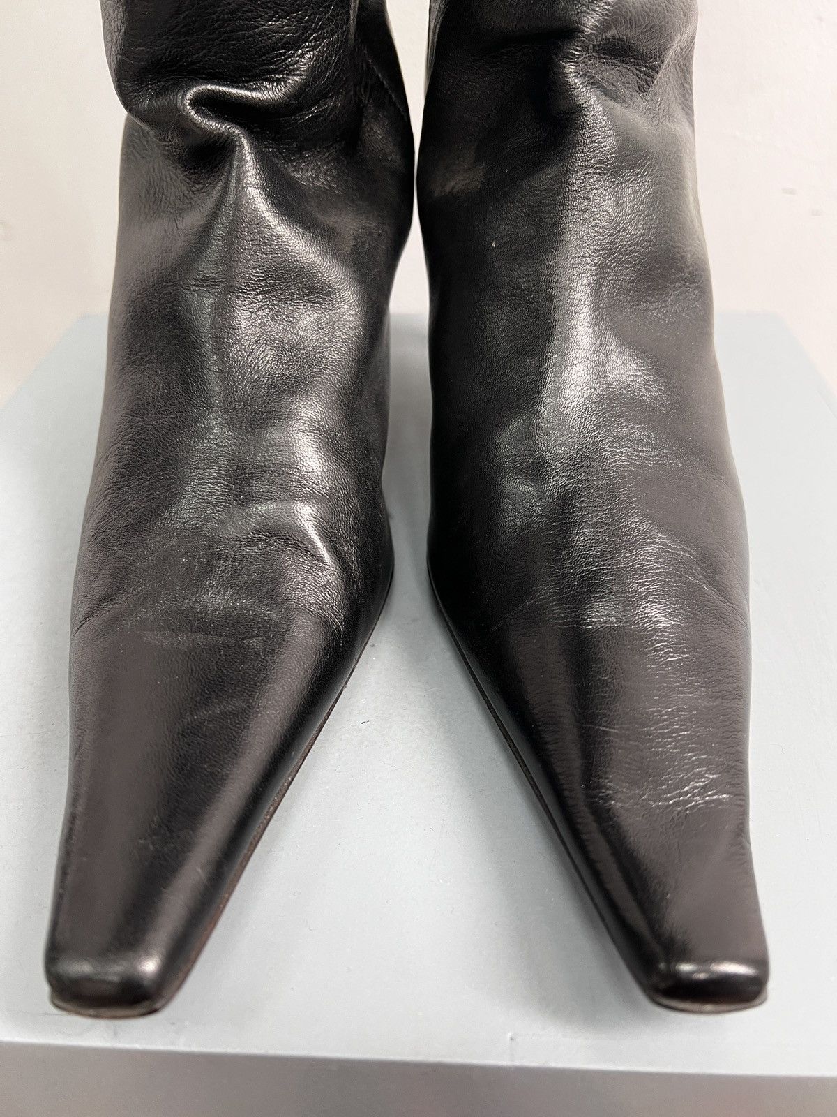 Hysteric Glamour Y2K HIGH LETHER BALENCIAGA STYLE BOOTS HEEL WOMAN Size US 9 / IT 39 - 12 Thumbnail