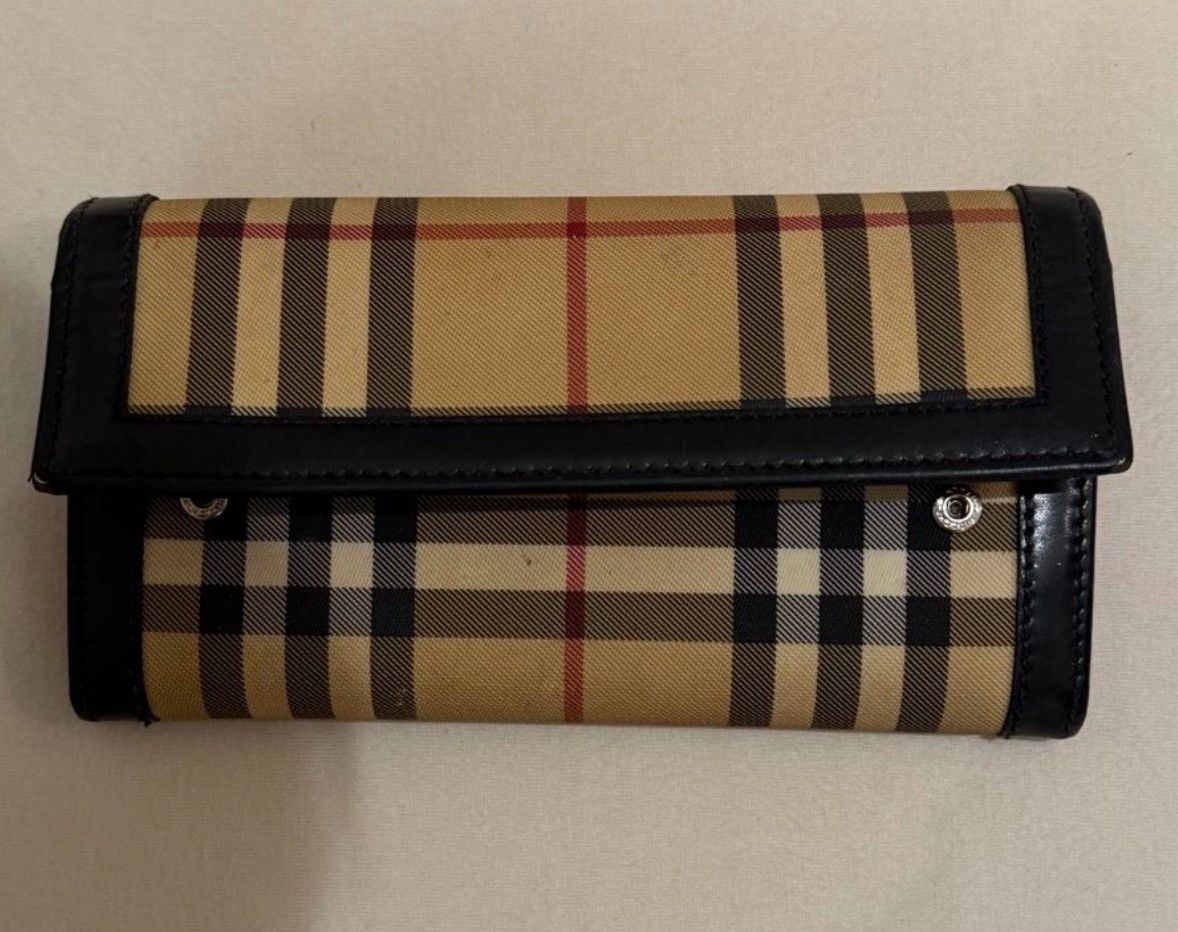 Burberry LONG BUTTONED LEATHER WALLET Size ONE SIZE - 1 Thumbnail