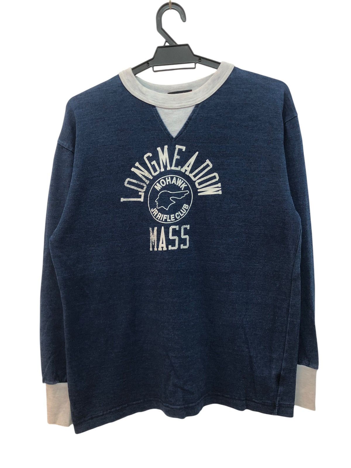 Indigo × Vintage RARE 🔥 50s 60s INSPIRED SINGLE V INDIGO BLUE LONGMEADOW MASS Size US L / EU 52-54 / 3 - 1 Thumbnail
