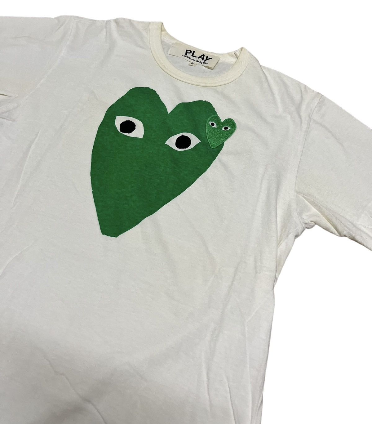 CDG by Comme des Garcons × Comme des Garcons × Japanese Brand COMME DES GARCONS PLAY GREEN BIG LOGO T SHIRTS Size US S / EU 44-46 / 1 - 2 Thumbnail