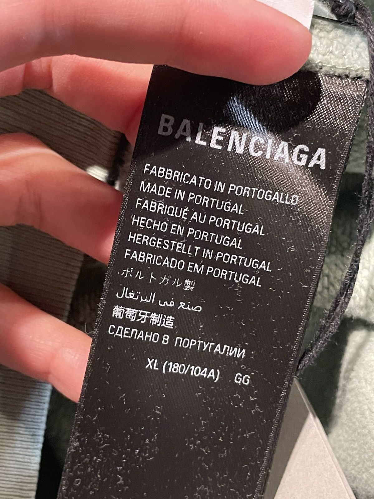 Balenciaga BACK REFLECTIVE HOODIE MEDIUM FIT IN SAGE GREEN Size US M / EU 48-50 / 2 - 6 Thumbnail
