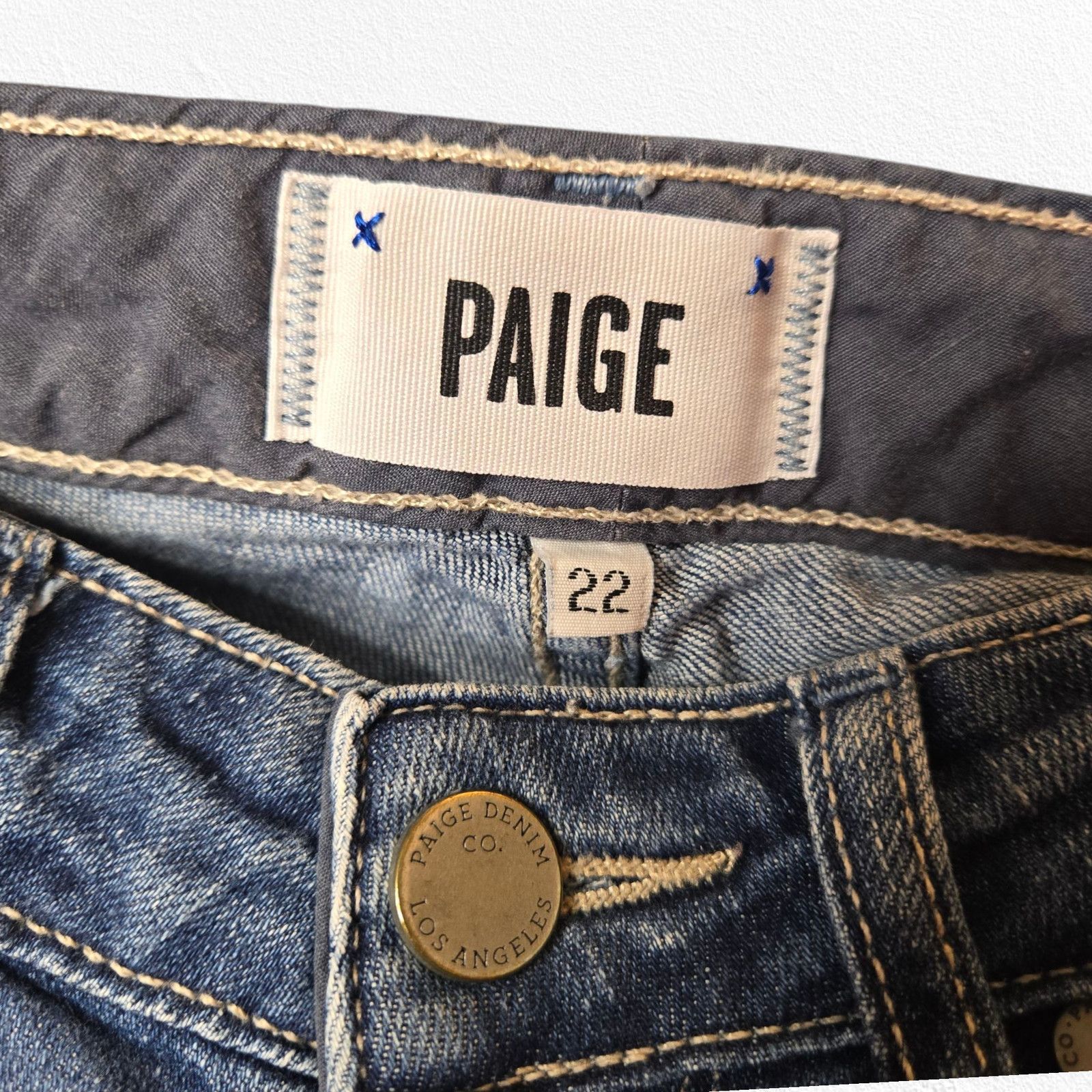 Paige PAIGE Distressed Low Rise Jimmy Jimmy Skinny Jeans Size 22 Size 24" / US 00 / IT 34 - 3 Thumbnail