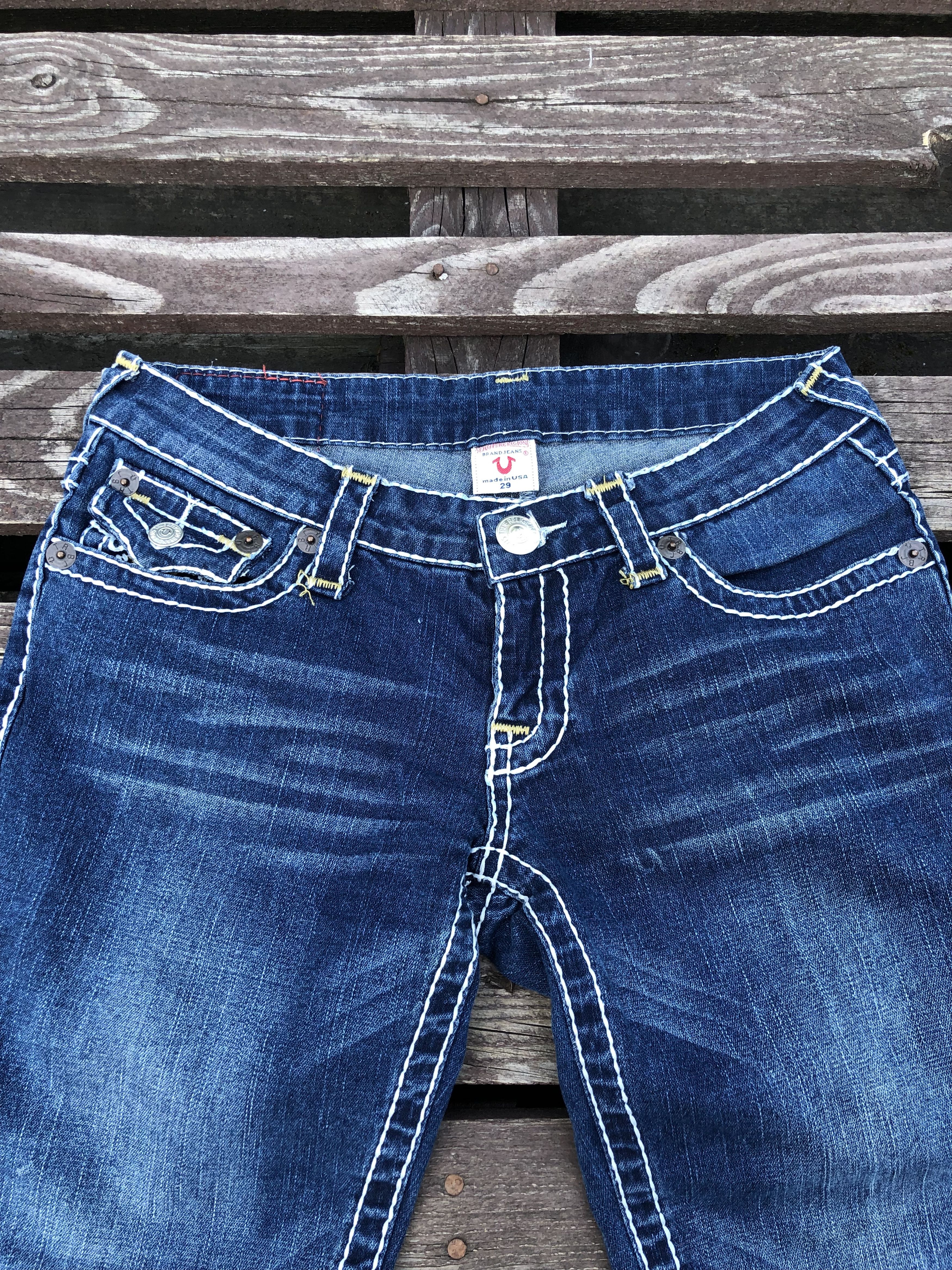 True Religion True Religion Y2K Vintage Johnny Big T Denim Jeans Size 29 Size 29" - 3 Thumbnail