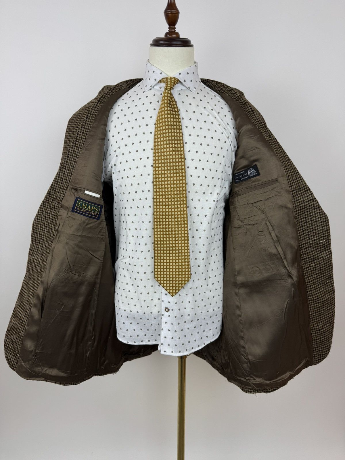 Chaps Ralph Lauren Chaps Ralph Lauren Vintage Pied-de-poule tweed wool Blazer Size 40R - 9 Thumbnail