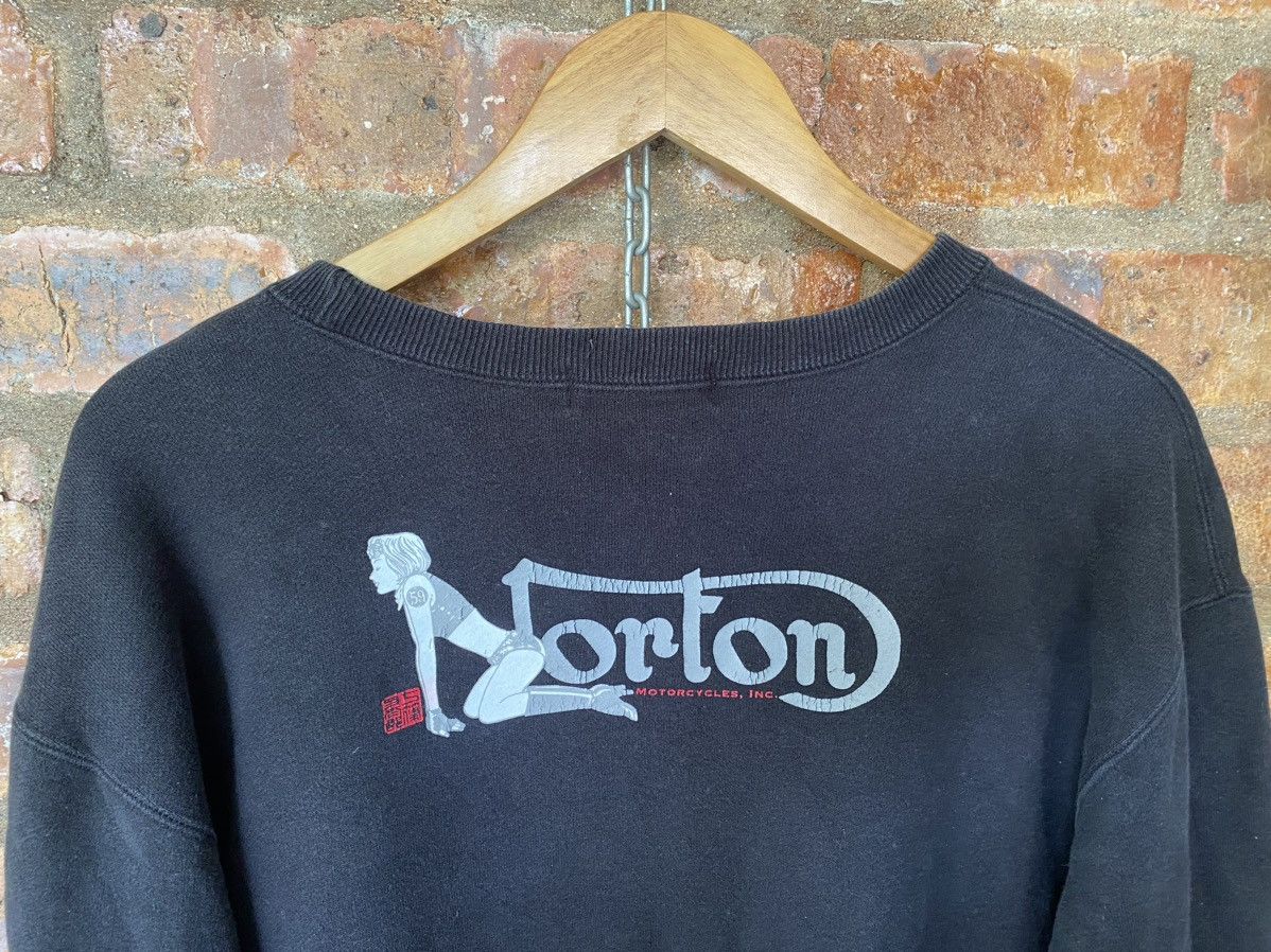 Japanese Brand Vtg Norton Pin up girl sex logo Rare Size US M / EU 48-50 / 2 - 1 Thumbnail