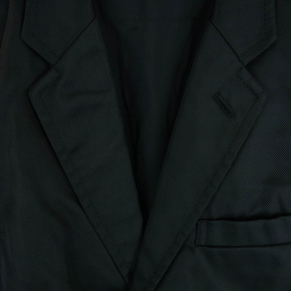 Comme des Garcons Homme Plus Jacket Back cross cutout nylon 2 Button tailored plain Black Size US S / EU 44-46 / 1 - 3 Thumbnail