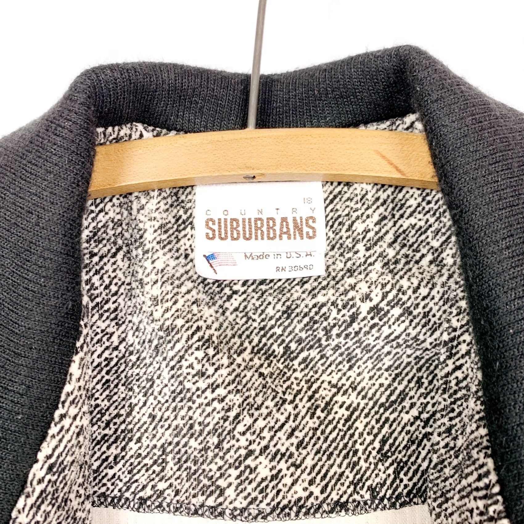 Vintage VINTAGE Country Suburbans Jacket Womens 18 Black Marled 80s Suburban Suburbans Hoodie? Size XXL / US 16-18 / IT 52-54 - 4 Thumbnail