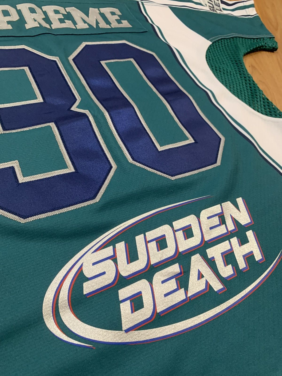 Supreme Sz S - Supreme Sudden Death Football Jersey (Teal) SS24 Size US S / EU 44-46 / 1 - 18 Thumbnail