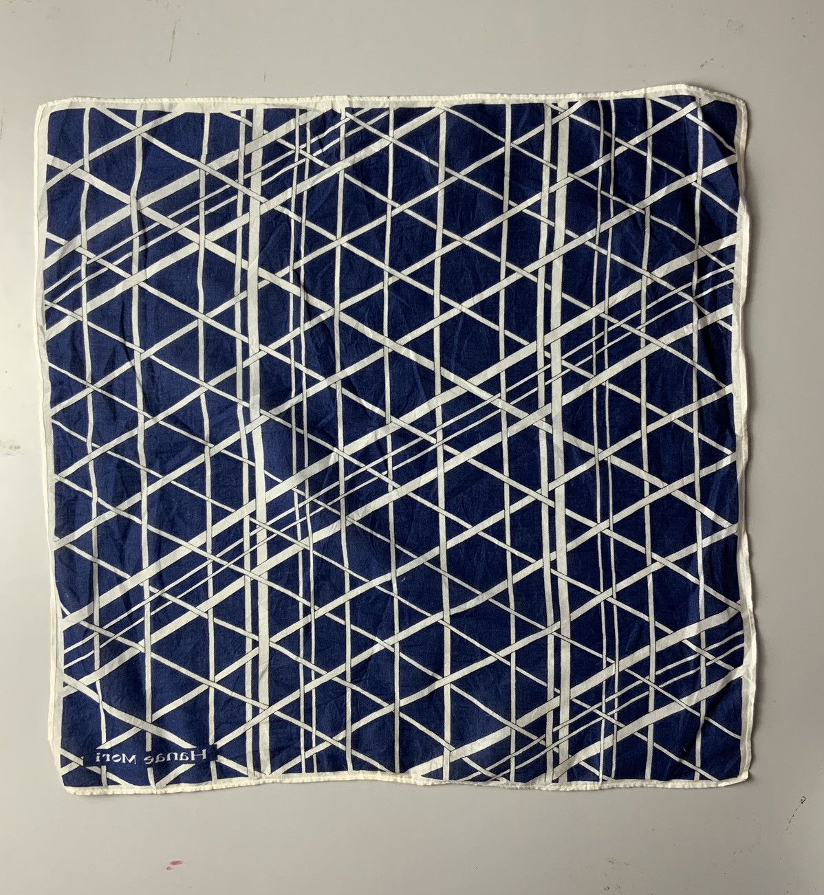Hanae Mori Hanae Mori Striped Inidigo Bandana Handkercheif Size ONE SIZE - 5 Thumbnail
