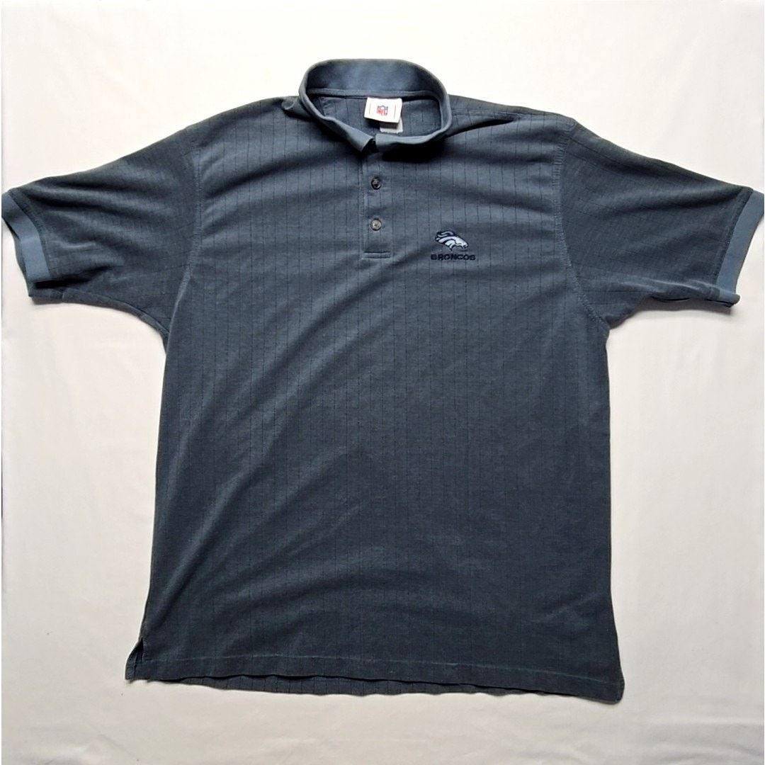 NFL Vintage Denver Broncos Polo NFL Embroidered Blue XL Shirt Size US XL / EU 56 / 4 - 1 Thumbnail