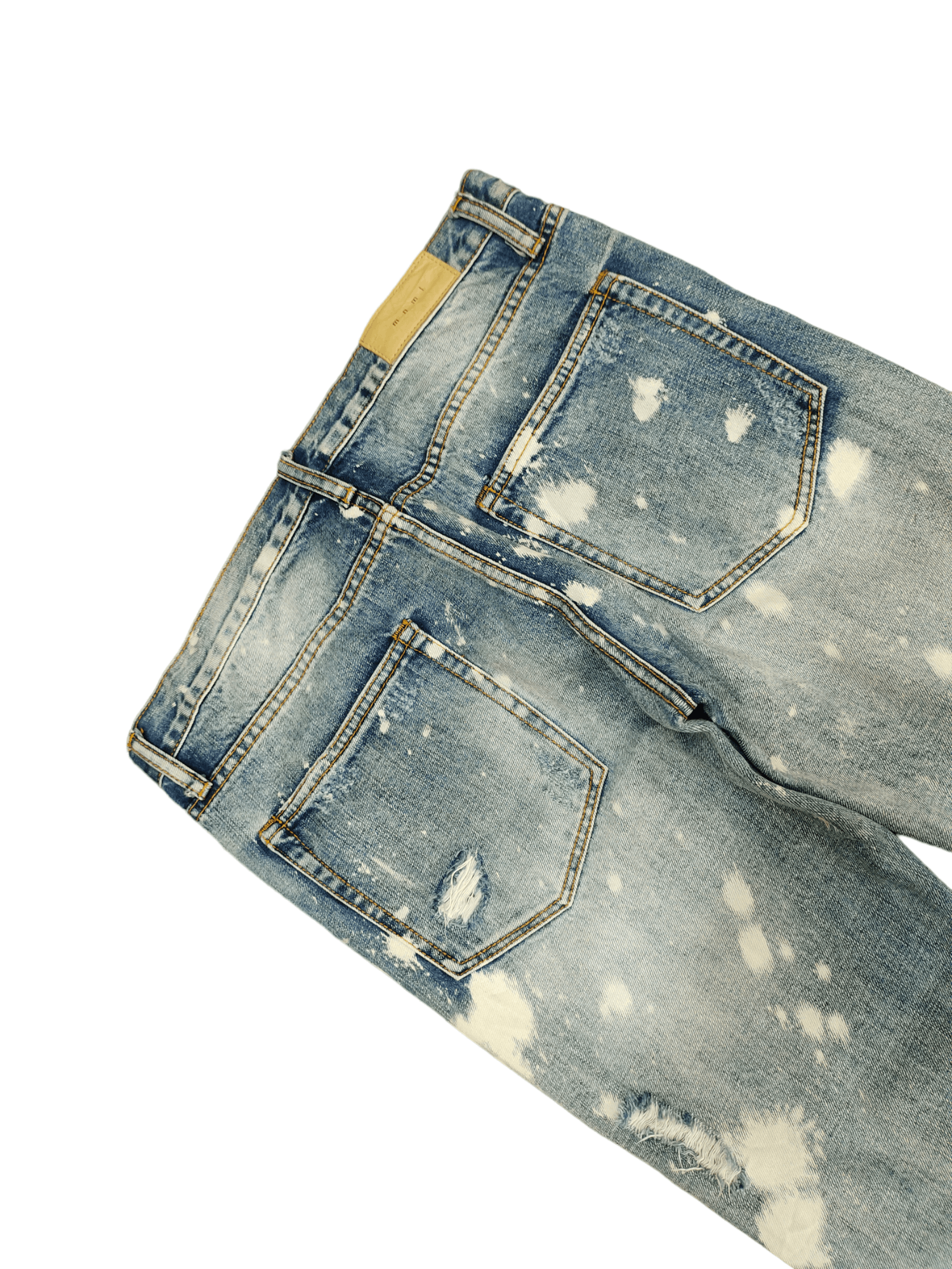 MNML Mnml Bleach Destroy Denim Jeans Skinny Streetwear Size US 34 / EU 50 - 13 Thumbnail