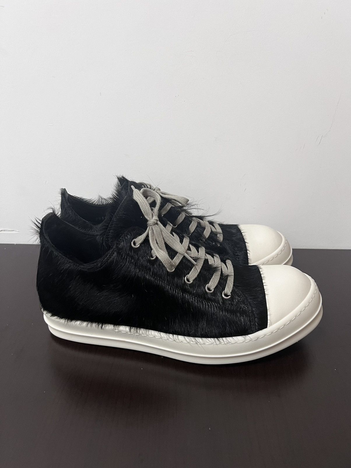 Rick Owens Rick owens pony hair ramones low top sneakers Size US 10.5 / EU 43-44 - 5 Thumbnail