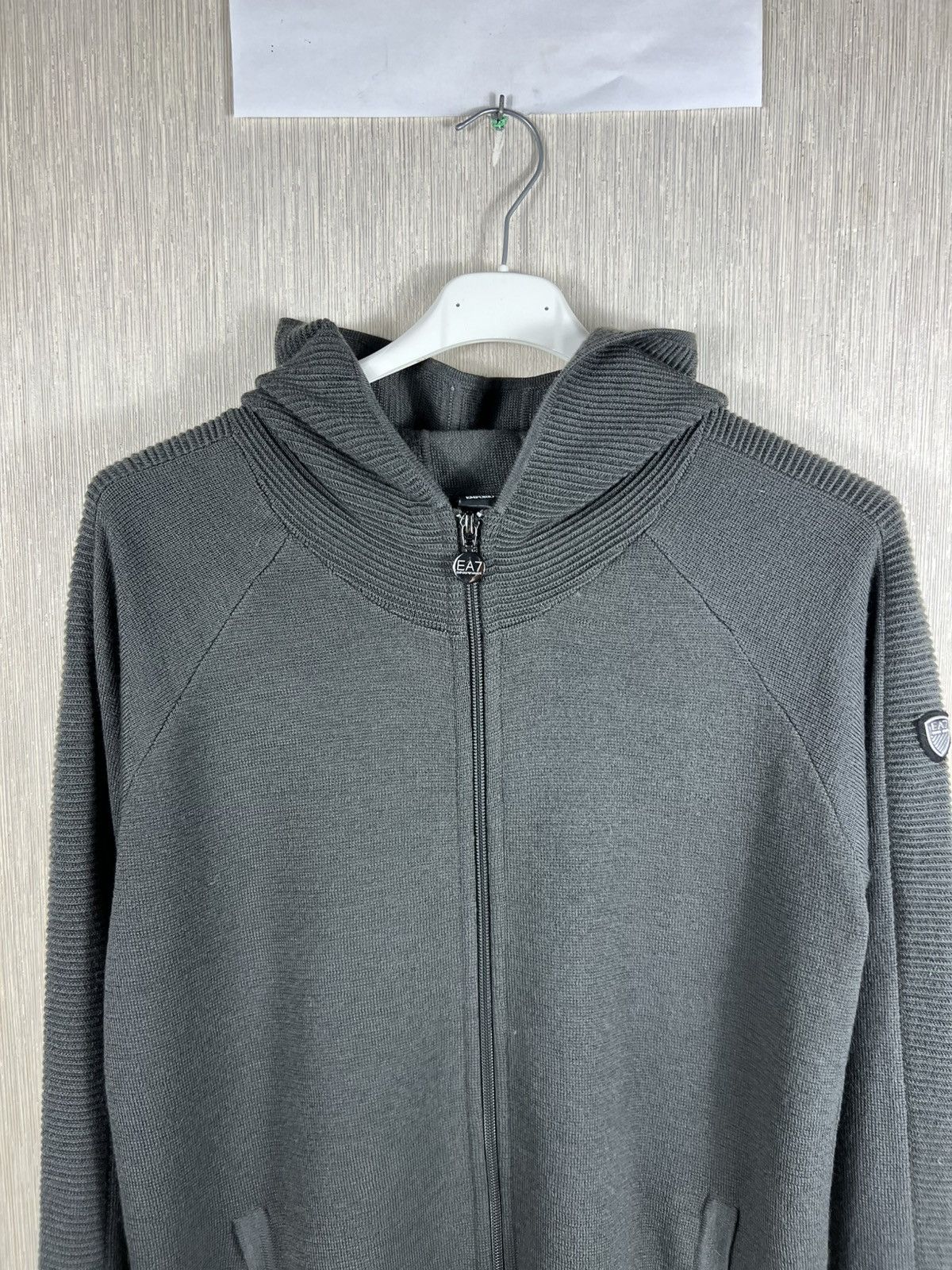 Emporio Armani EA7 Emporio Armani wool knitted hoodie zip cardigan knit Size US XL / EU 56 / 4 - 5 Thumbnail