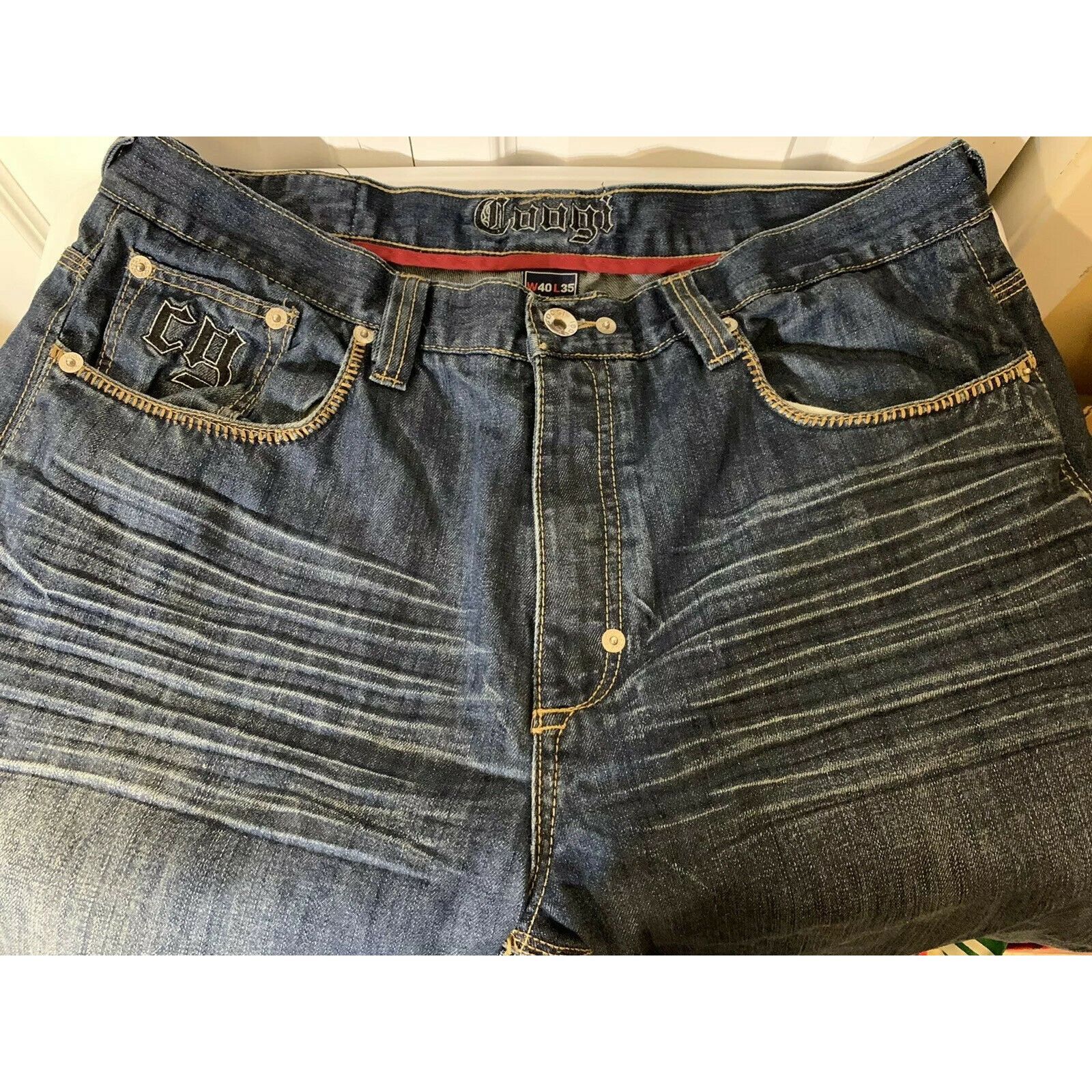 Coogi Coogi Men's Blue Sz 40 x 35 5-Pocket Embroidered Jeans Urban Size US 40 / EU 56 - 3 Thumbnail