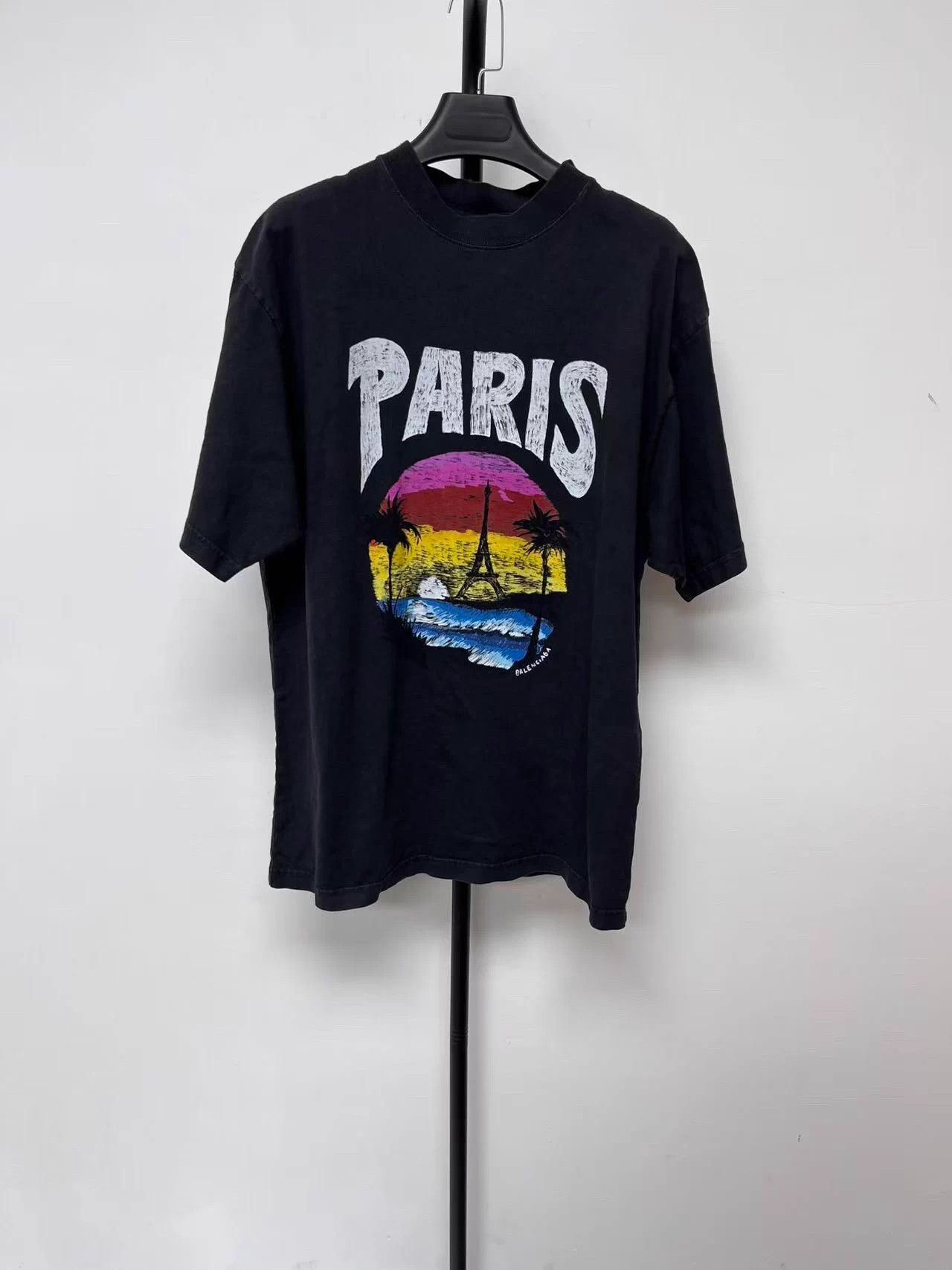 Balenciaga Balenciaga Arch Logo Print Men's Black XXS Tee Size US XXS / EU 40 - 1 Thumbnail