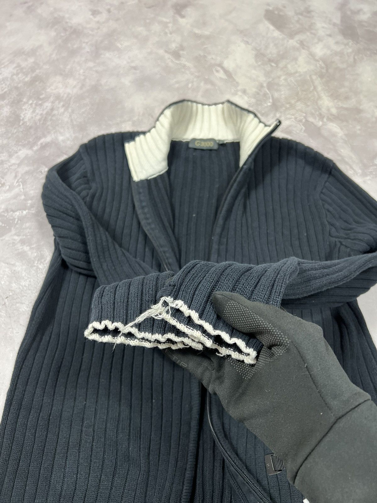 Diesel × Japanese Brand × Vintage Vintage Diesel Style Sunfaded Stripes Zip-sweater Size US L / EU 52-54 / 3 - 4 Thumbnail