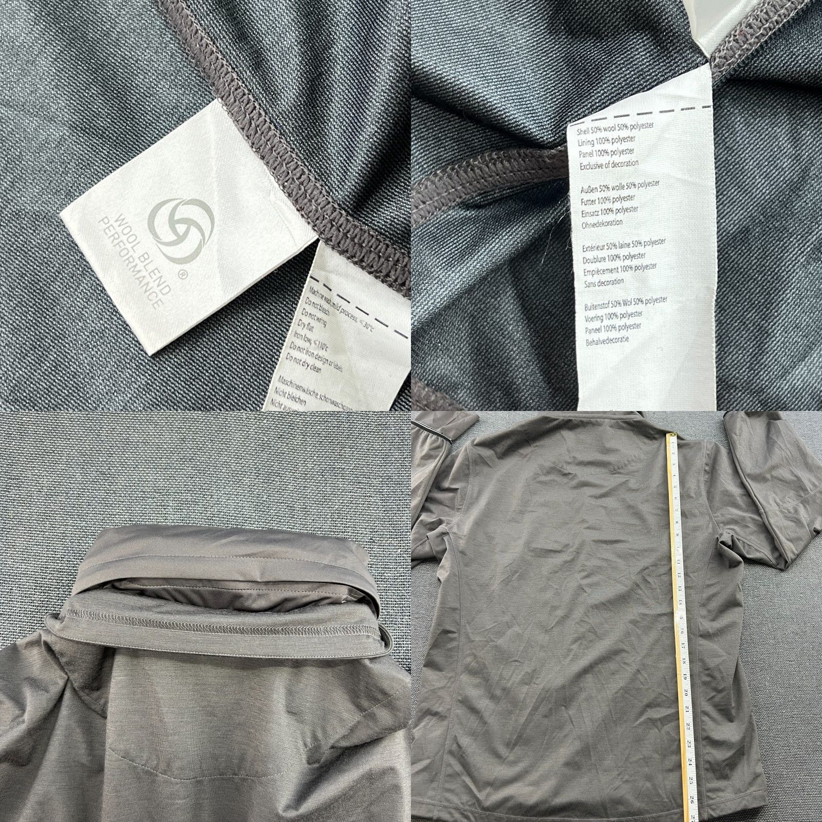 Vintage **Super.Natural SN Merino Wool Blend Large Gray Hooded Mens Jacket** User: Super.Natural SN Merino Wool Blend Large Gray Hooded Mens Jacket Size US L / EU 52-54 / 3 - 8 Thumbnail