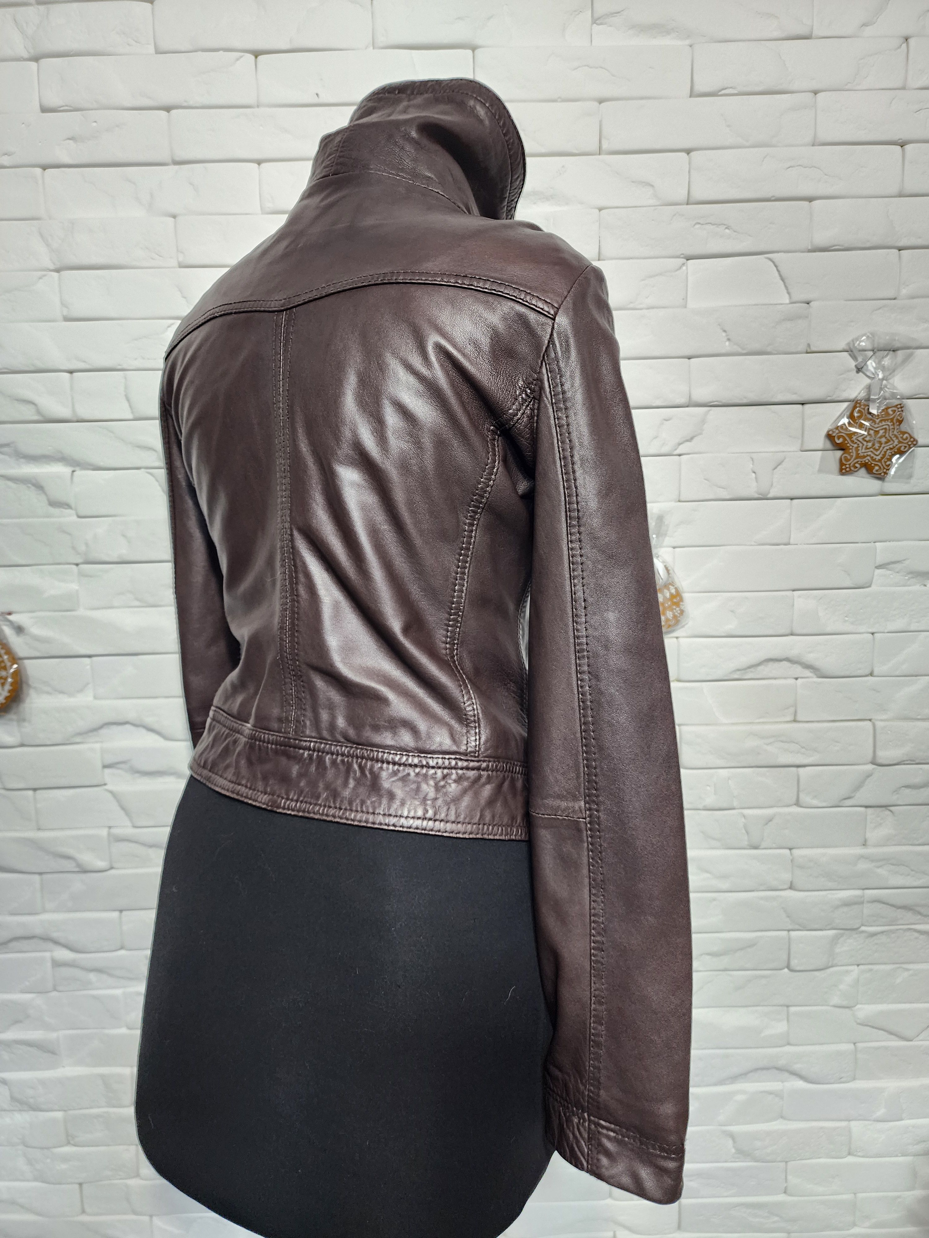 Genuine Leather Brown Genuine Leather Women's Jacket: Soft Leather Size M / US 6-8 / IT 42-44 - 6 Thumbnail