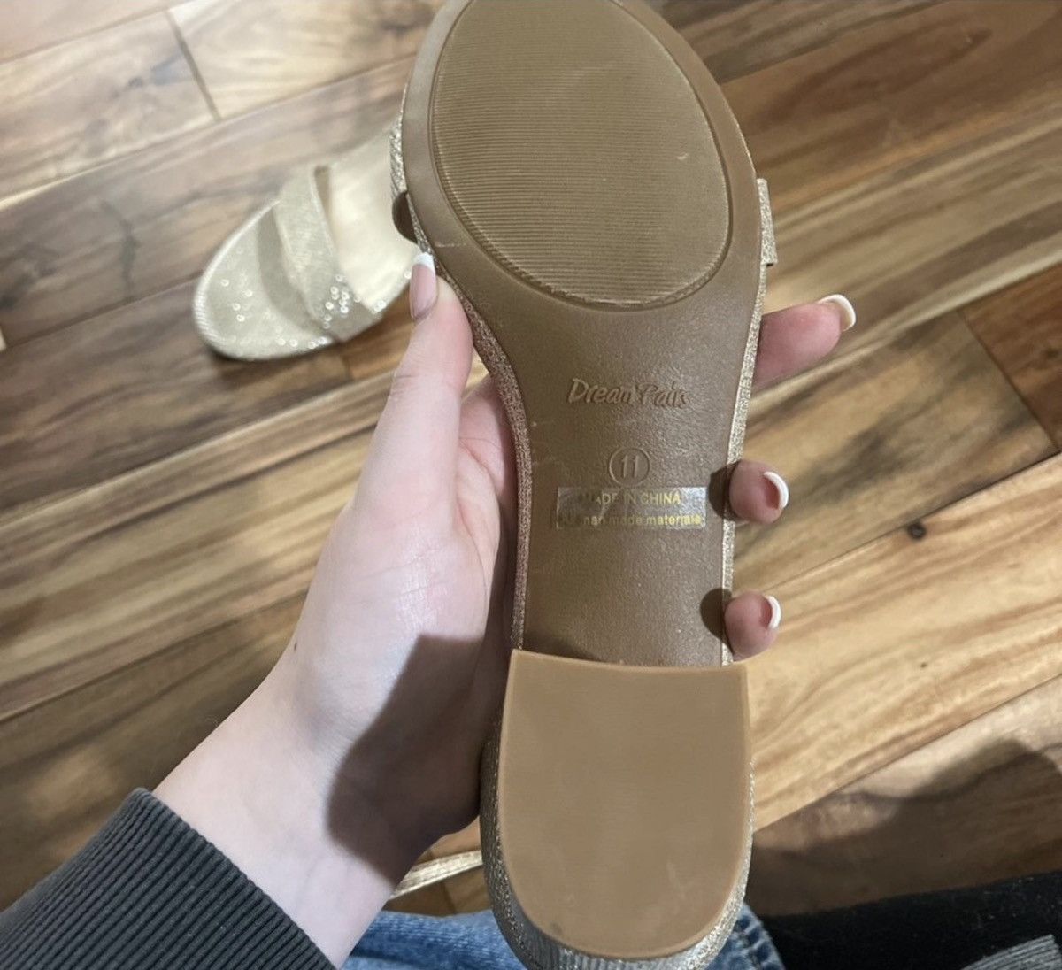 Other Gold Heels with Ankle Strap and Shimmery Finish Size US 11 / IT 41 - 3 Thumbnail