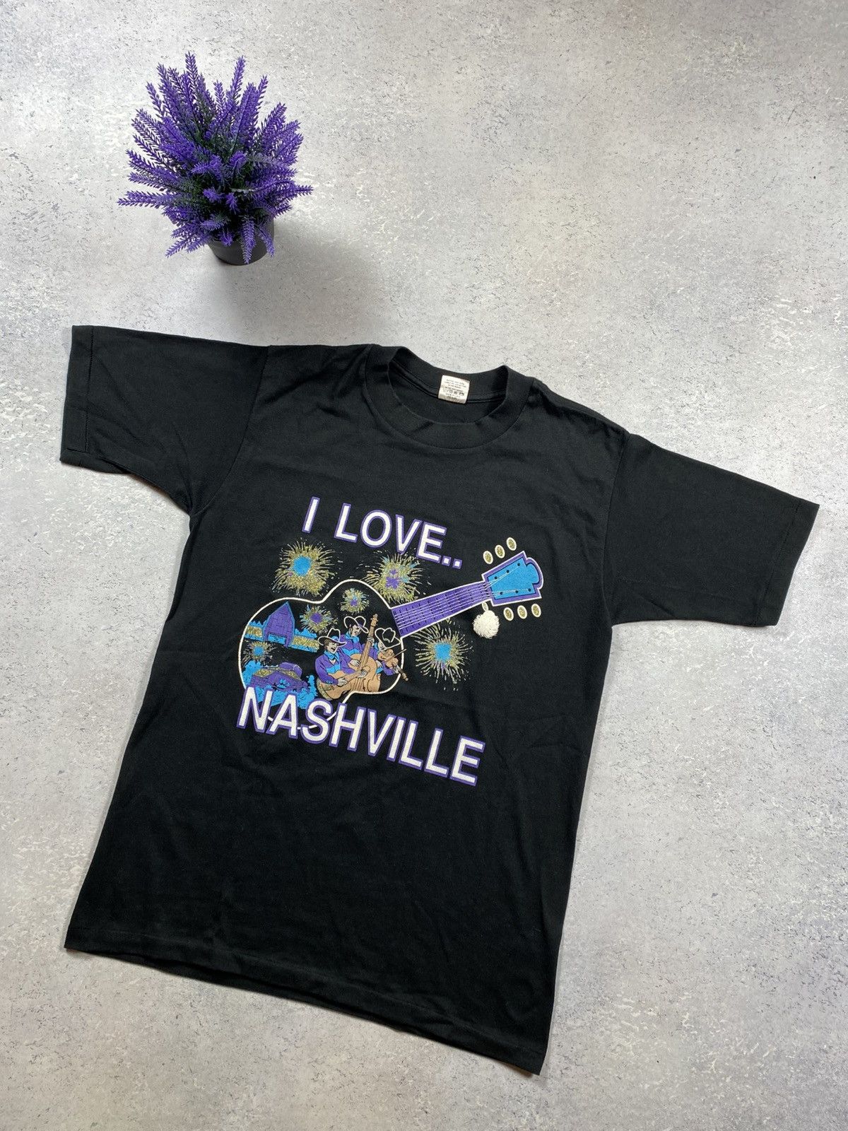 Vintage Vintage black Belton I Love Nashville T-shirt single stitch Size US L / EU 52-54 / 3 - 2 Thumbnail
