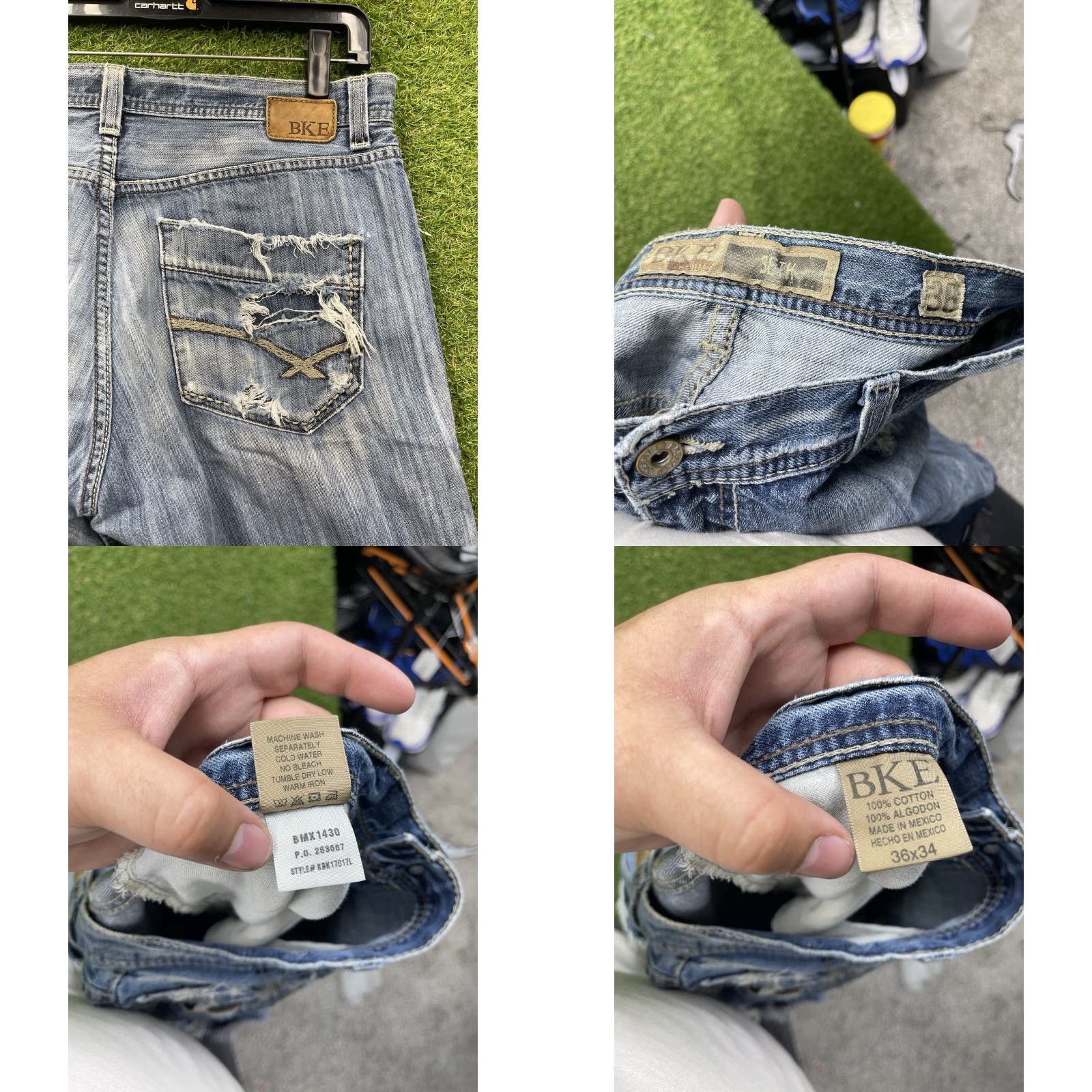 Vintage VINTAGE Buckle BKE Jeans Mens 36 Straight Leg Distressed Medium Wash 2000s Y2K 3D 80s 90s Band Hip Hop USA Jeans Mens Size US 36 / EU 52 - 8 Thumbnail