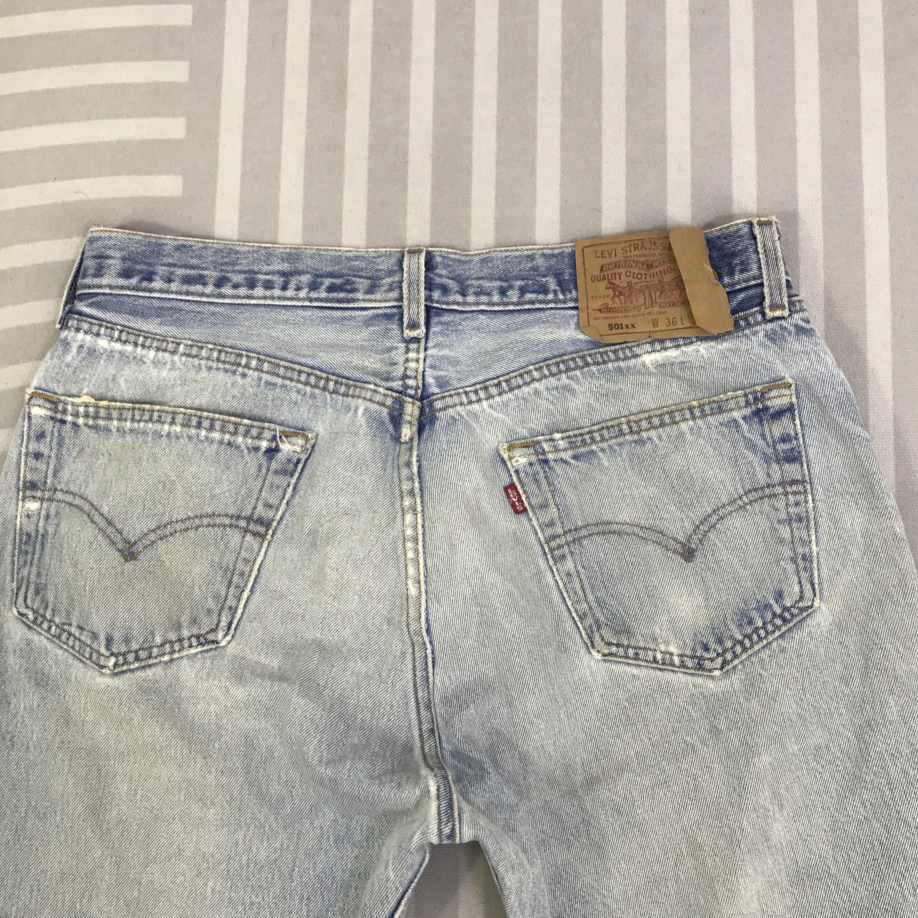 Levi's Vintage Clothing Vintage Levis 501 Distressed Short pants Jeans K130B9 Size US 32 / EU 48 - 4 Thumbnail