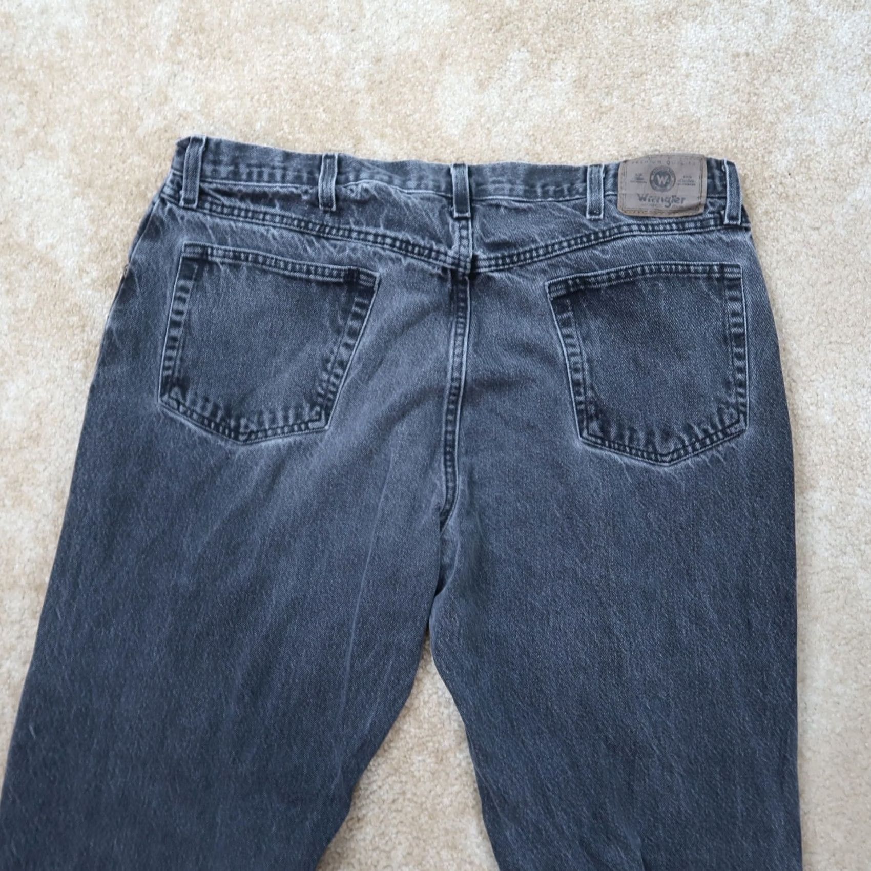 Wrangler Wrangler Relaxed Straight Jeans Men’s 38x30 Black Denim Pants Size US 38 / EU 54 - 4 Thumbnail