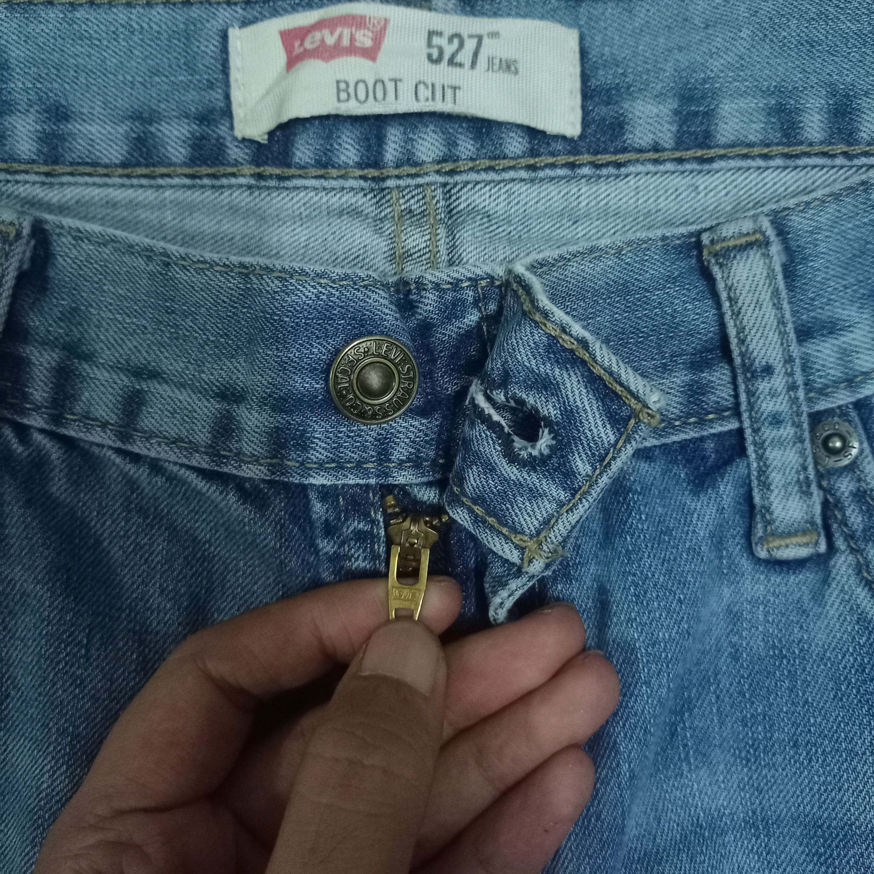 Levi's Vintage 90s Levis 527 Bootcut Blue Wash Flare Jeans 34x32 Size US 34 / EU 50 - 3 Thumbnail