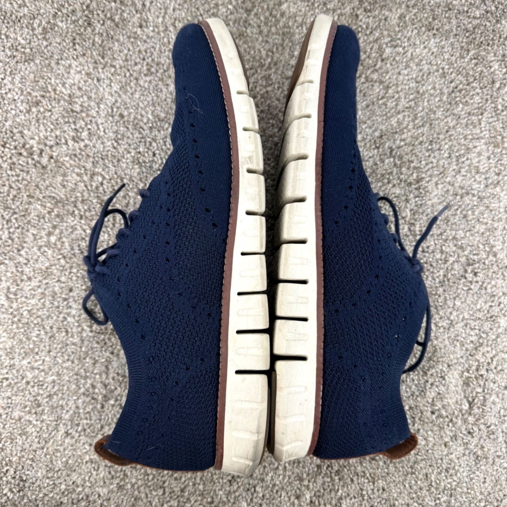 Cole Haan Zerogrand Stitchlite Oxford Men 12 Navy Blue Wingtip Knit Sneaker Cole Haan OriginalGrand Shoes Mens 12 Stitchlite Oxford Blue  main image 2
