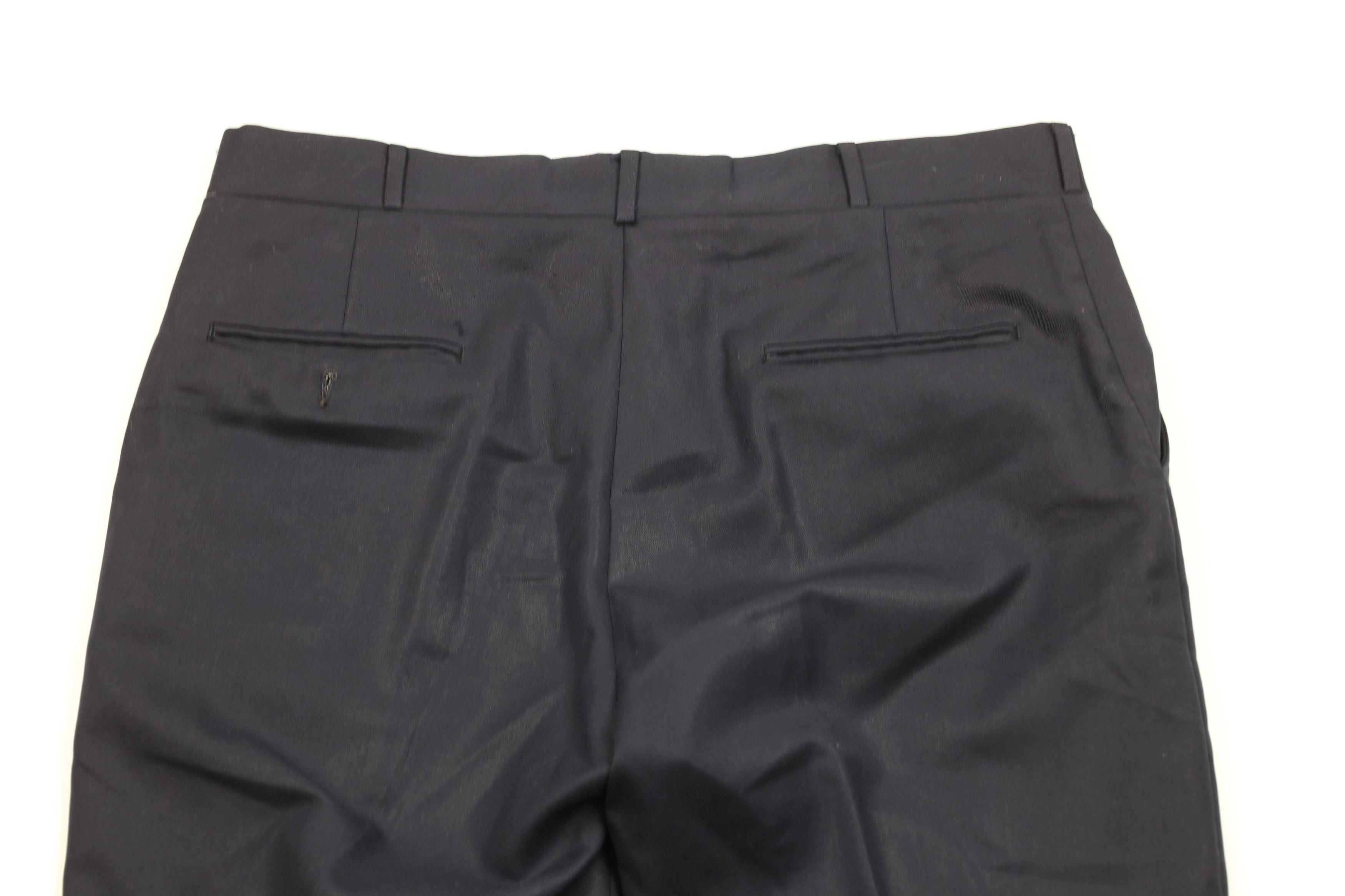 Vintage Vintage 70s Streetwear Wool Wide Leg Chino Pants Blue USA Size US 38 / EU 54 - 12 Thumbnail