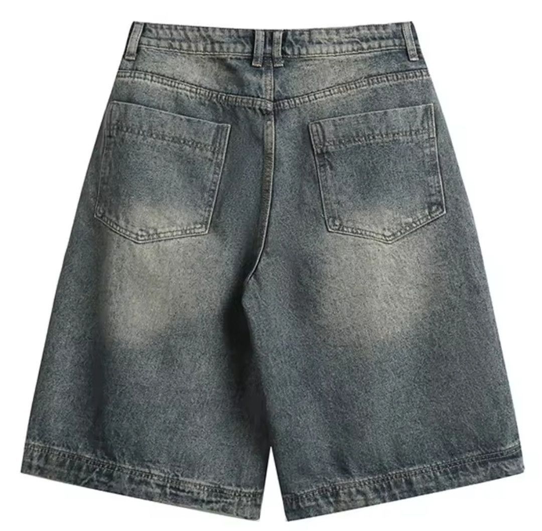 Japanese Brand Double knee Denim Jorts Vintage Style Baggy Hip Hop Party Size US 32 / EU 48 - 6 Thumbnail