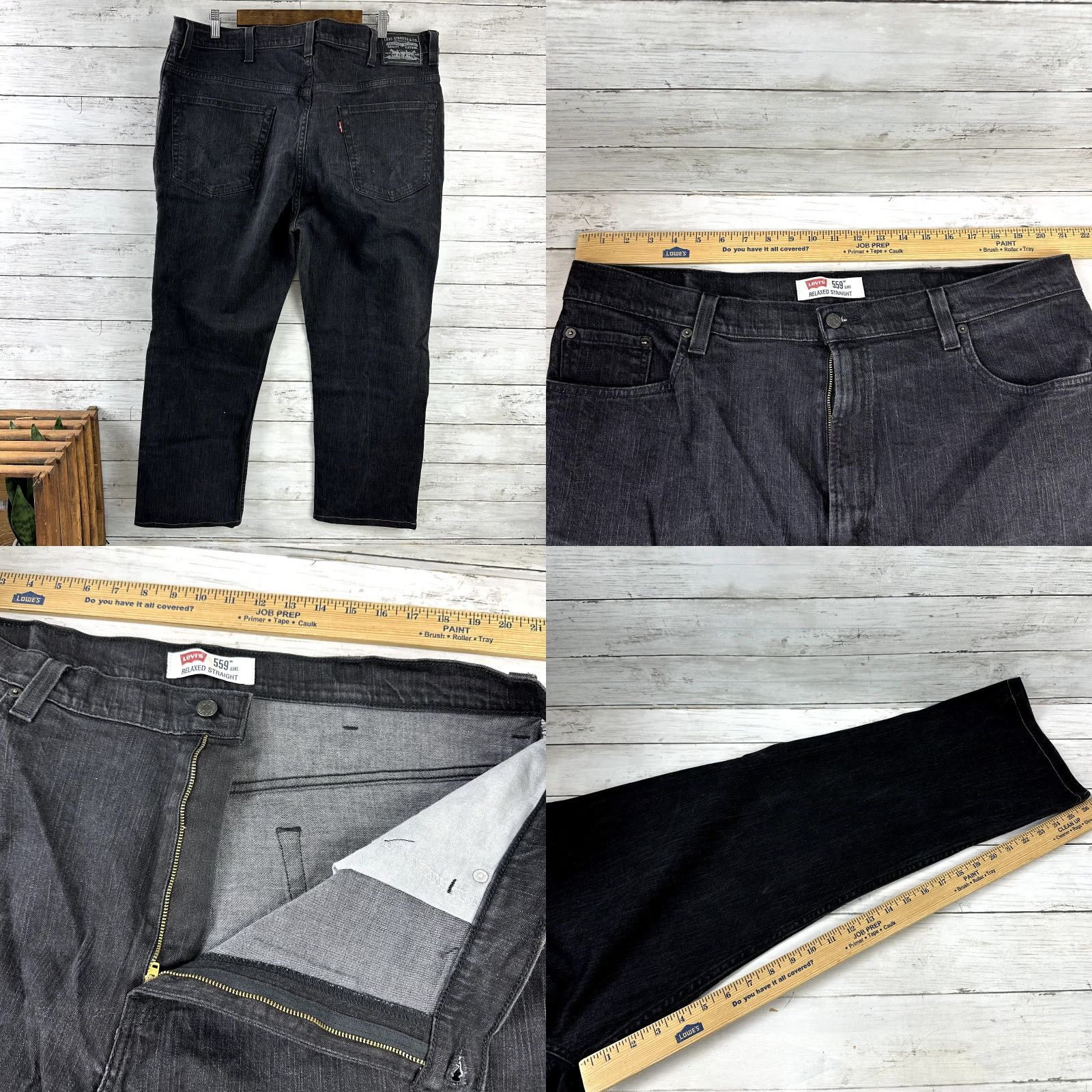 Levi's Levi’s Men’s 559 Relaxed Straight Jeans 42x30 Black Denim 5-Pocket Logo USA Levi's 500 Series Mens Regular 42 Size US 42 / EU 58 - 8 Thumbnail