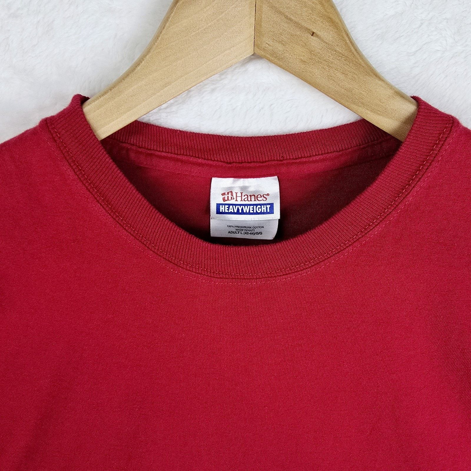 Hanes Vintage Coca Cola Botttle Wrap Around Shirt Large Red Y2K Size US L / EU 52-54 / 3 - 3 Thumbnail