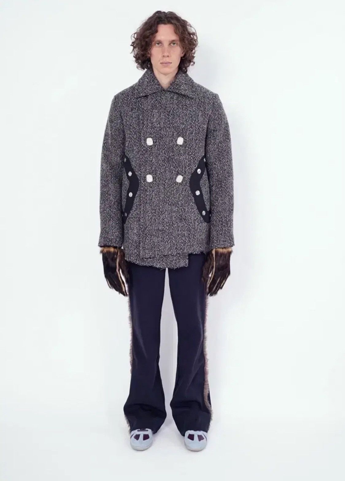 Namacheko Namacheko alep Peacoat in speckled Grey Size US S / EU 44-46 / 1 - 3 Thumbnail