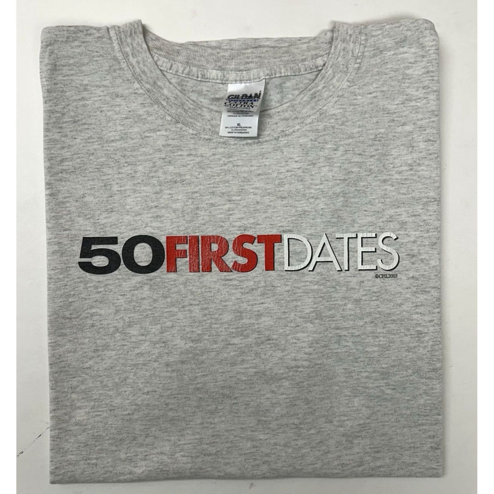 Vintage VINTAGE Adam Sandler 50 First Dates Tee Shirt Gray XL Movie Promo 2003 Short Sleeve Crew Neck Men 24x30.25 Inches Comfort Graphic Print Size US XL / EU 56 / 4 - 2 Thumbnail