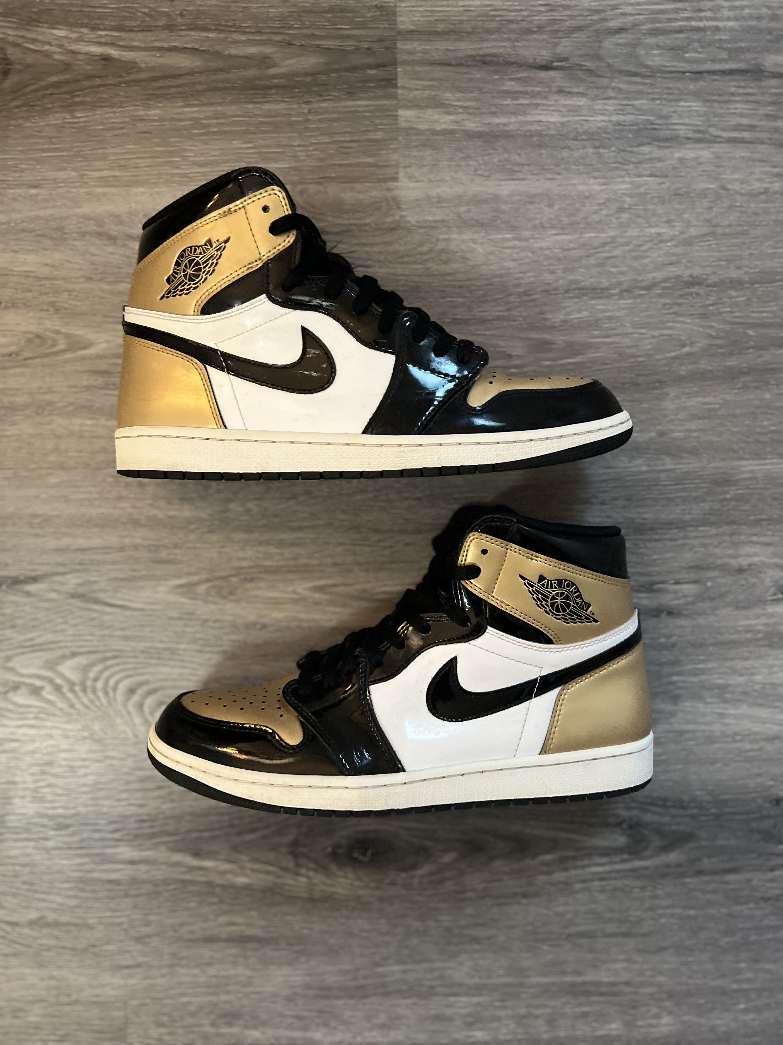 Jordan 1 Retro High NRG Patent Gold Toe