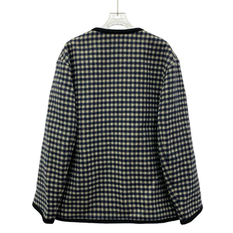 Gucci Gucci Colour-blocked logo embroidered plaid wool round nec Size US L / EU 52-54 / 3 - 2 Thumbnail