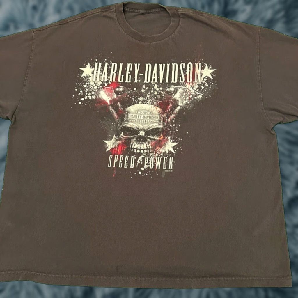 Harley Davidson VINTAGE Harley-Davidson Florida Shirt 3XL Mens T-Shirt Gray Skull Logo 90s Y2K Biker Grunge Hip Hop Motorcycle Punk Vintage Size US XXL / EU 58 / 5 - 1 Thumbnail