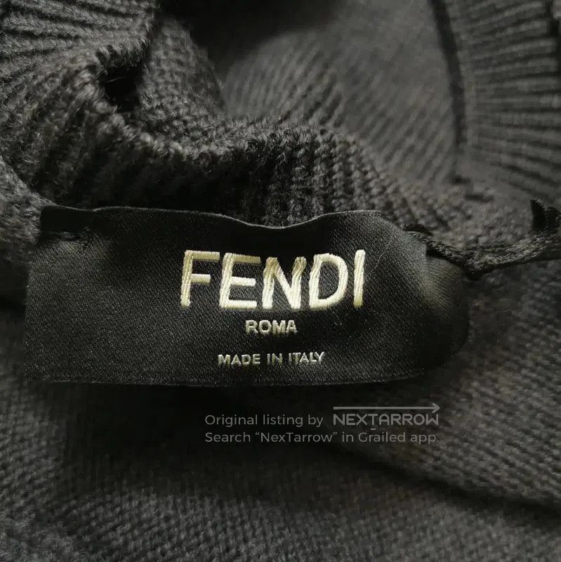 Fendi Fendi Women's Grey Wool Logo Knit Top . Size XS / US 0-2 / IT 36-38 - 4 Thumbnail