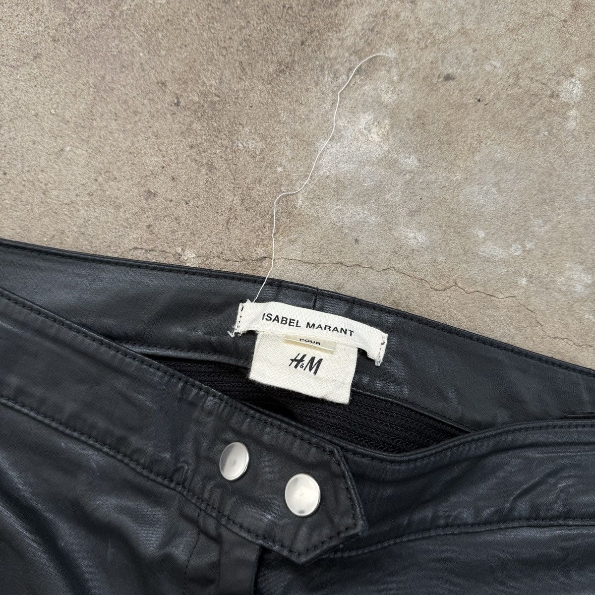 H&M × Isabel Marant ISABEL MARANT x H&M Waxed Biker Moto Skinny Jeans Pants Size 34" / US 12 / IT 48 - 5 Thumbnail